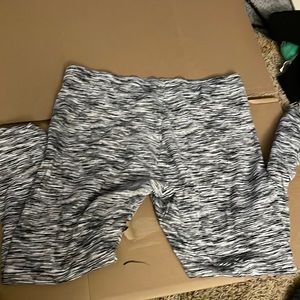 White and black leggings